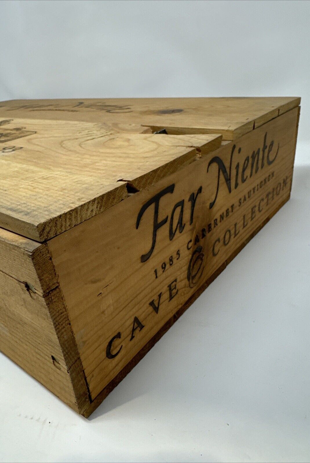 1993 Far Niente Napa Valley Cabernet Sauvignon Wood Wine Crate Case Empty Box