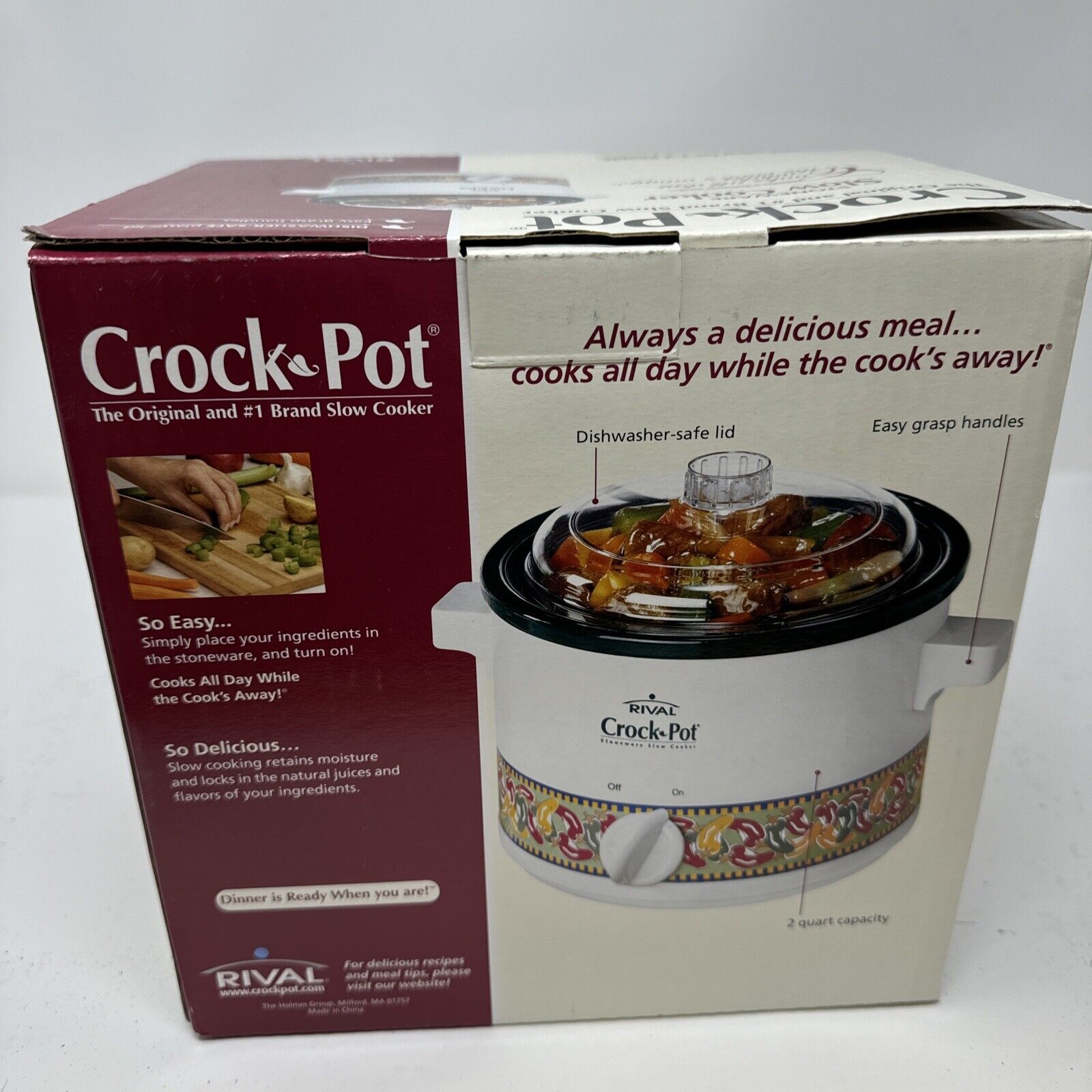 Rival 2-quart Slow Cooker Crock Pot  3122CH Chili Pepper Design