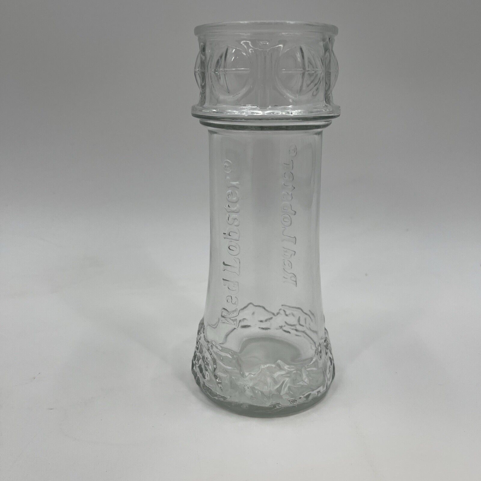 Vintage Red Lobster Restaurant Clear Lighthouse Glass 7.5" Collectible Souvenir