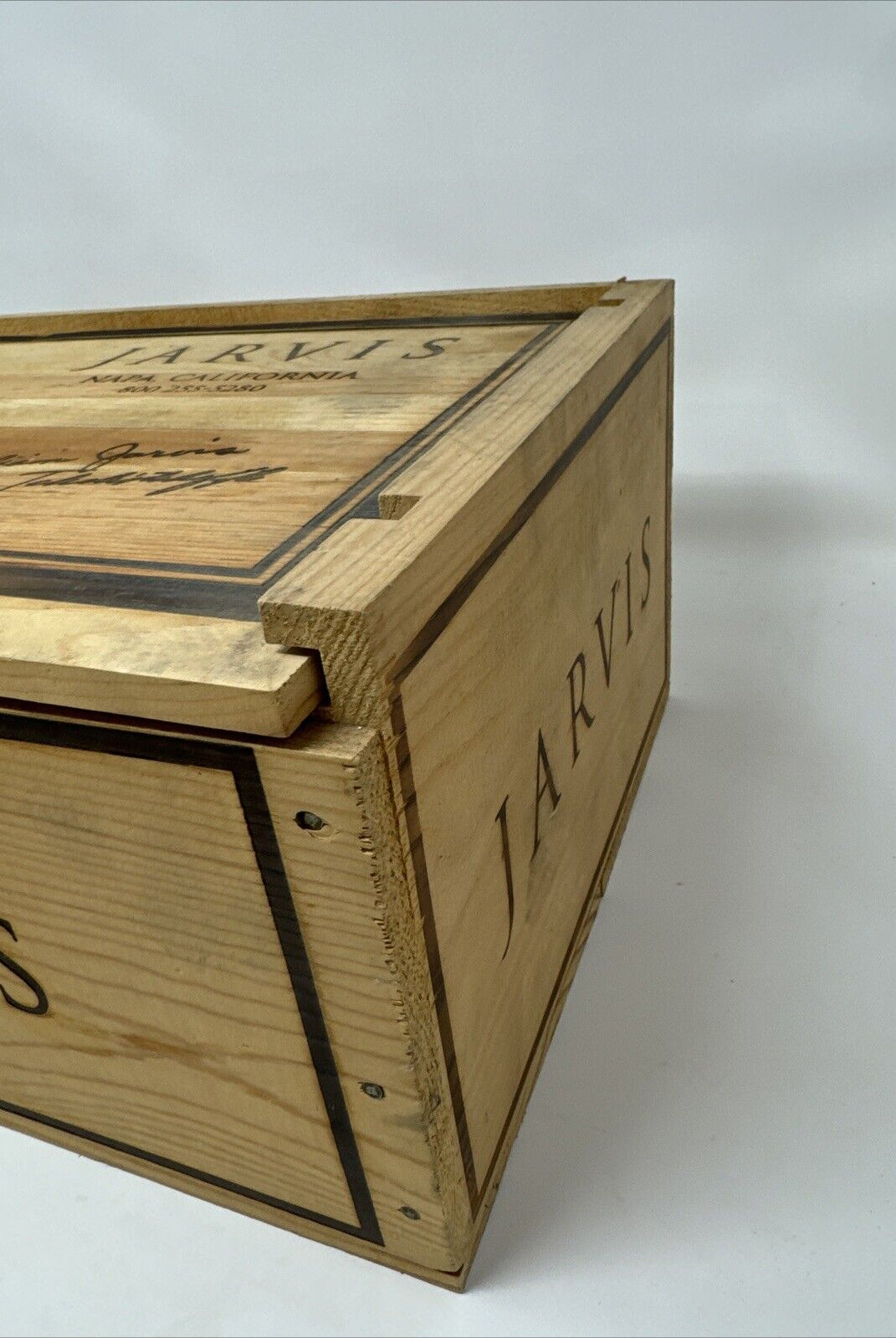 Jarvis Estate Winery 6 Bottle Wooden Wine Box (Empty) Ships Fast