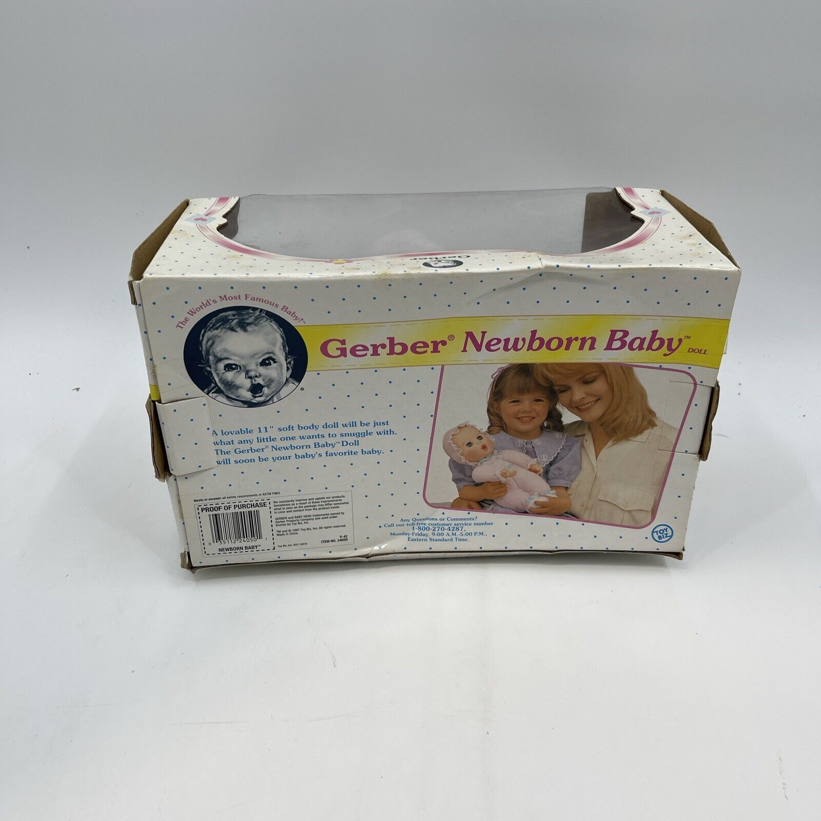 Gerber Newborn Vintage 11" Vinyl/Soft Cloth Body Baby Doll By Toy Biz 1997