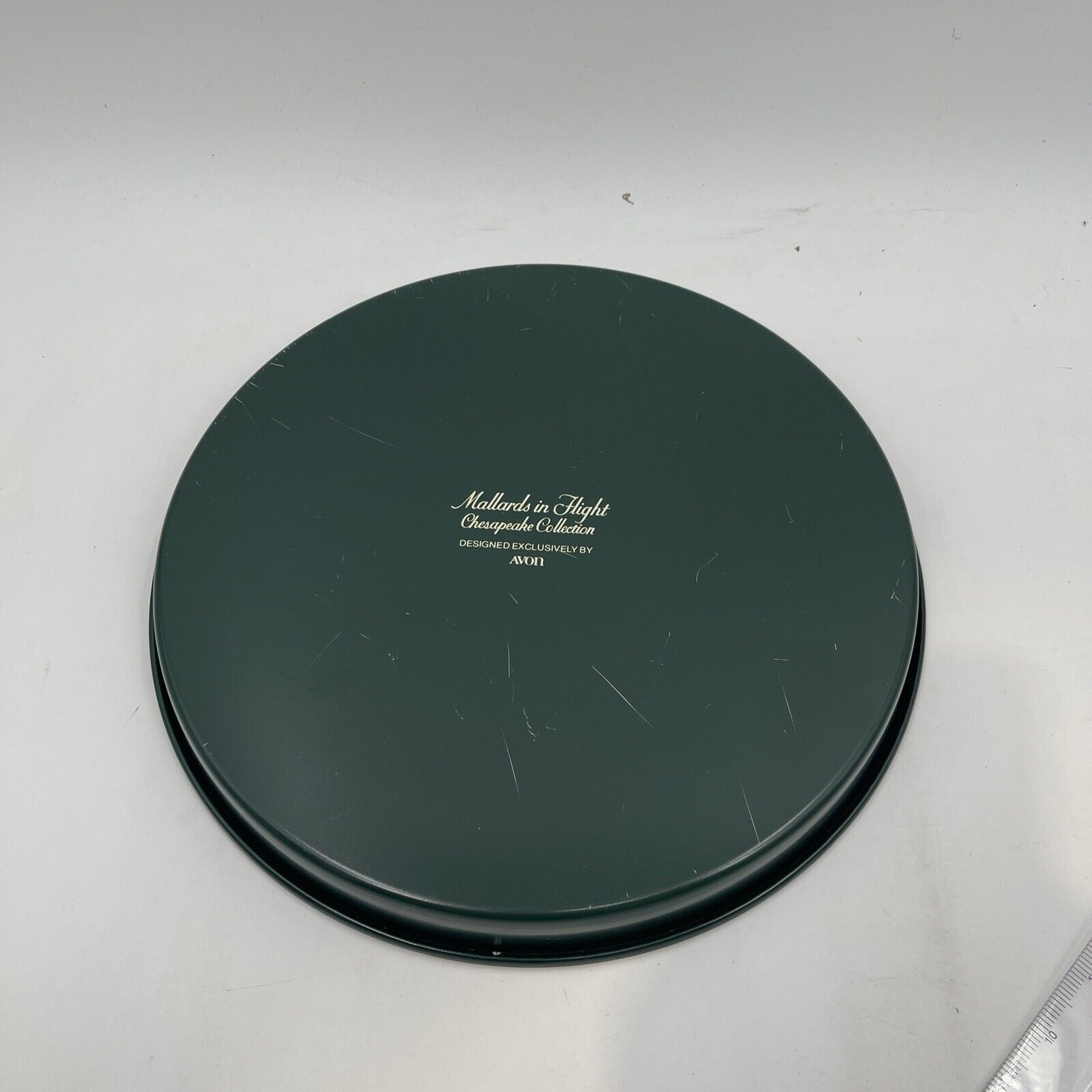 1981 Avon Chesapeake Collection Mallards in Flight Metal Tray Cabin Decor 12"