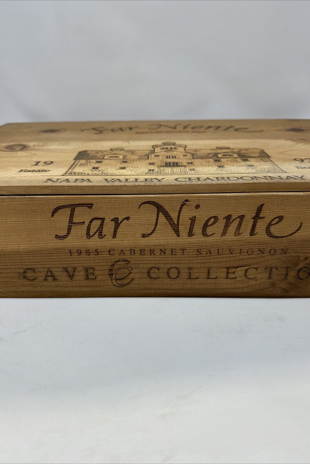 1993 Far Niente Napa Valley Cabernet Sauvignon Wood Wine Crate Case Empty Box