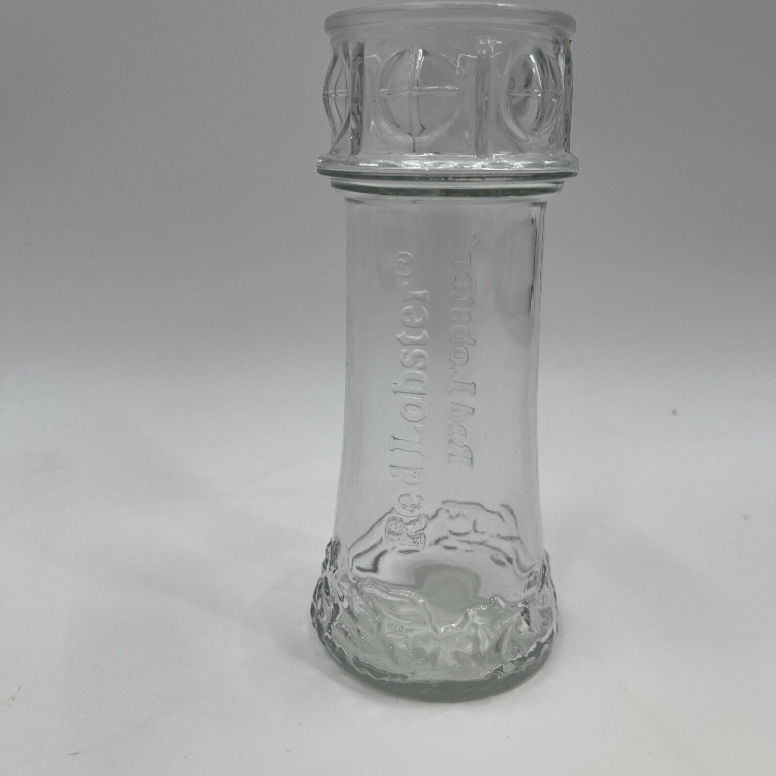 Vintage Red Lobster Restaurant Clear Lighthouse Glass 7.5" Collectible Souvenir