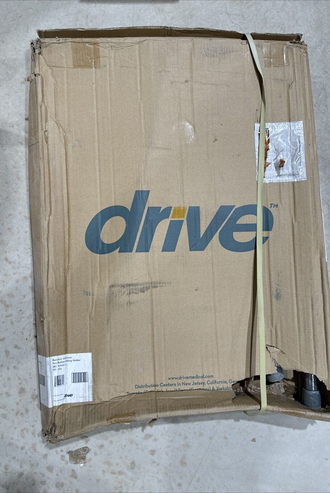 Drive Medical 10220-1 Heavy Duty Bariatric Two Button Folding Walker