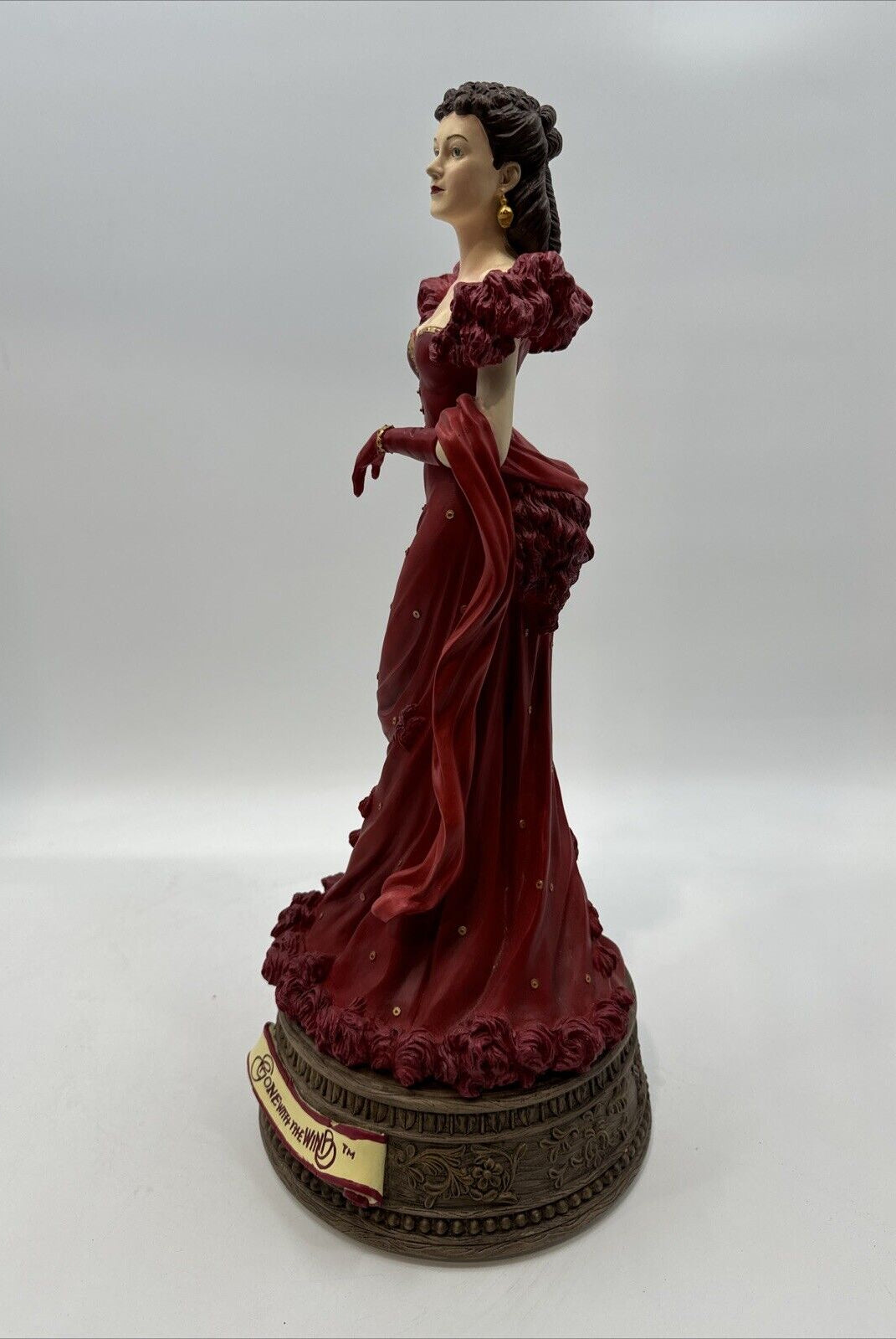 San Francisco Music Box Gone With The Wind 19” Scarlett Red DresS