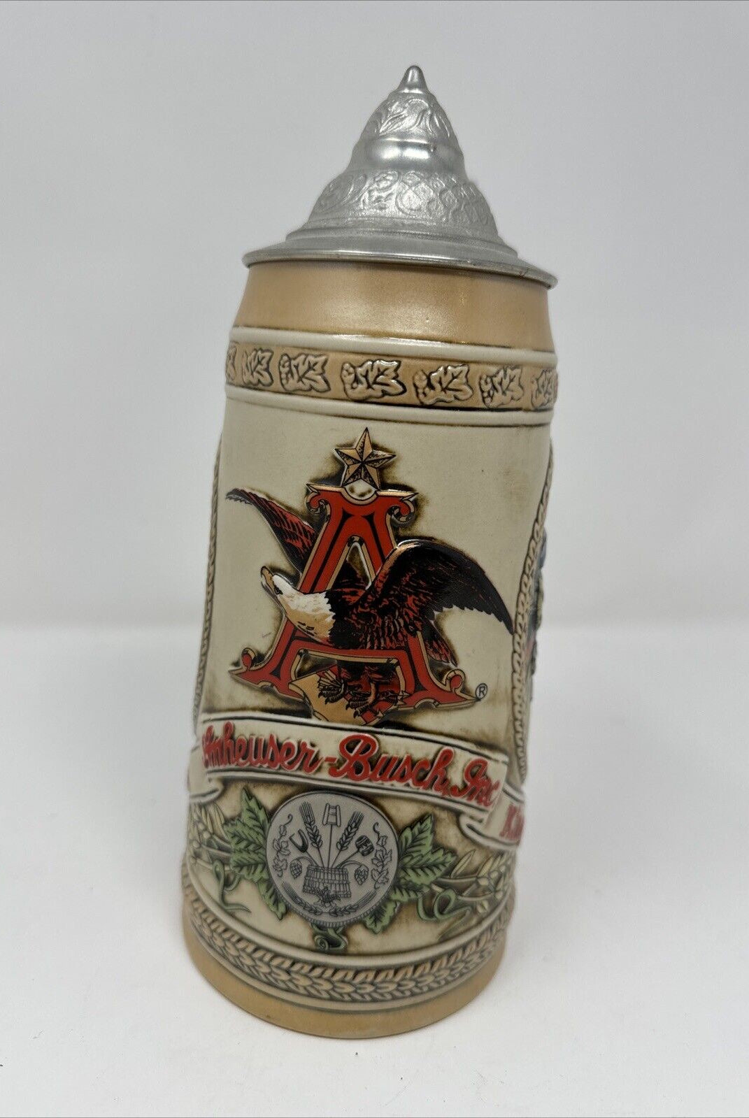 Anheuser-Busch J Series Limited Edition Ceramarte Budweiser Lidded Stein