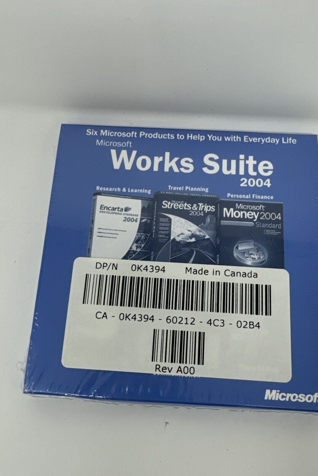 Microsoft Works Suite 2004 DVD-ROM PC Includes Key and Product Codes Sealed