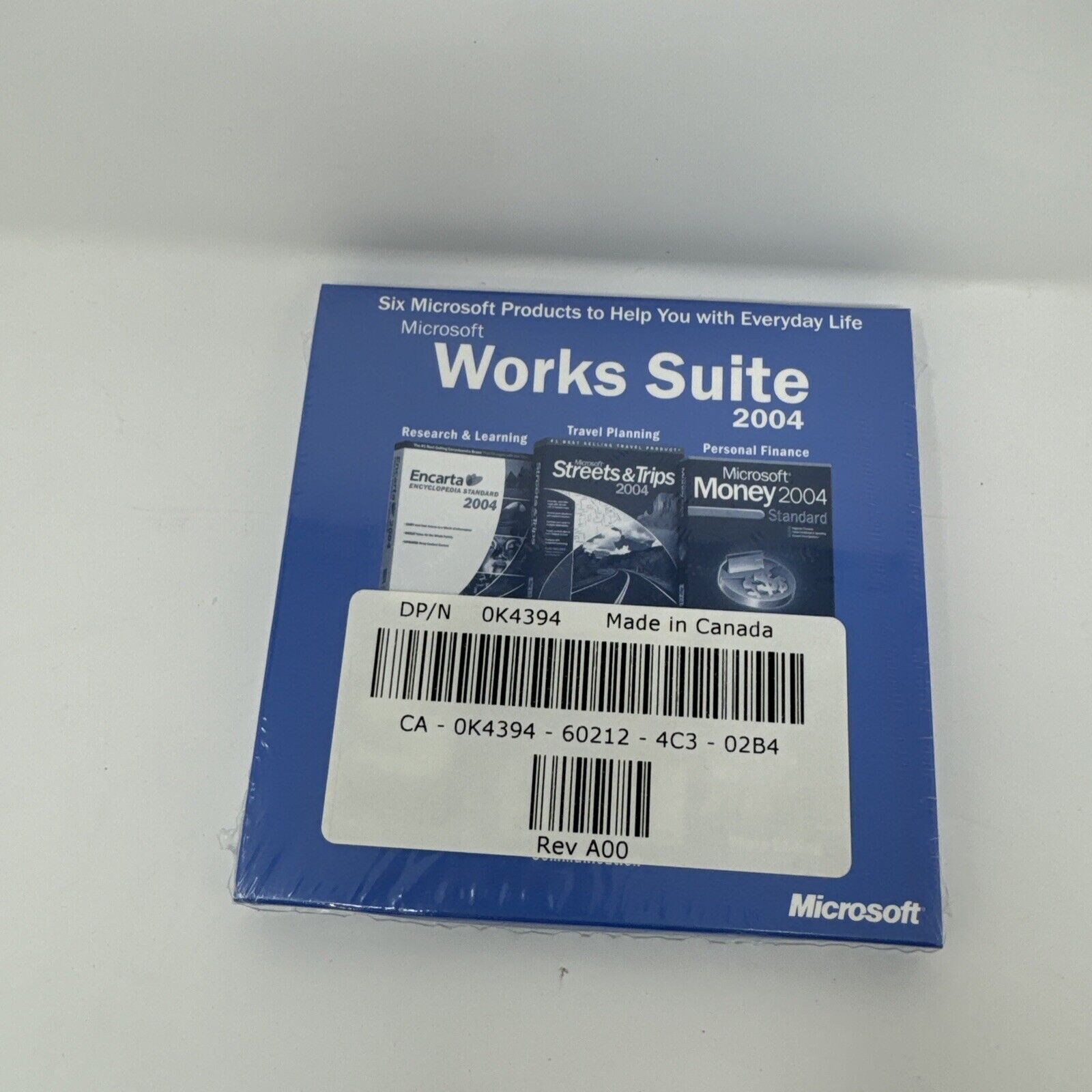 Microsoft Works Suite 2004 DVD-ROM PC Includes Key and Product Codes Sealed