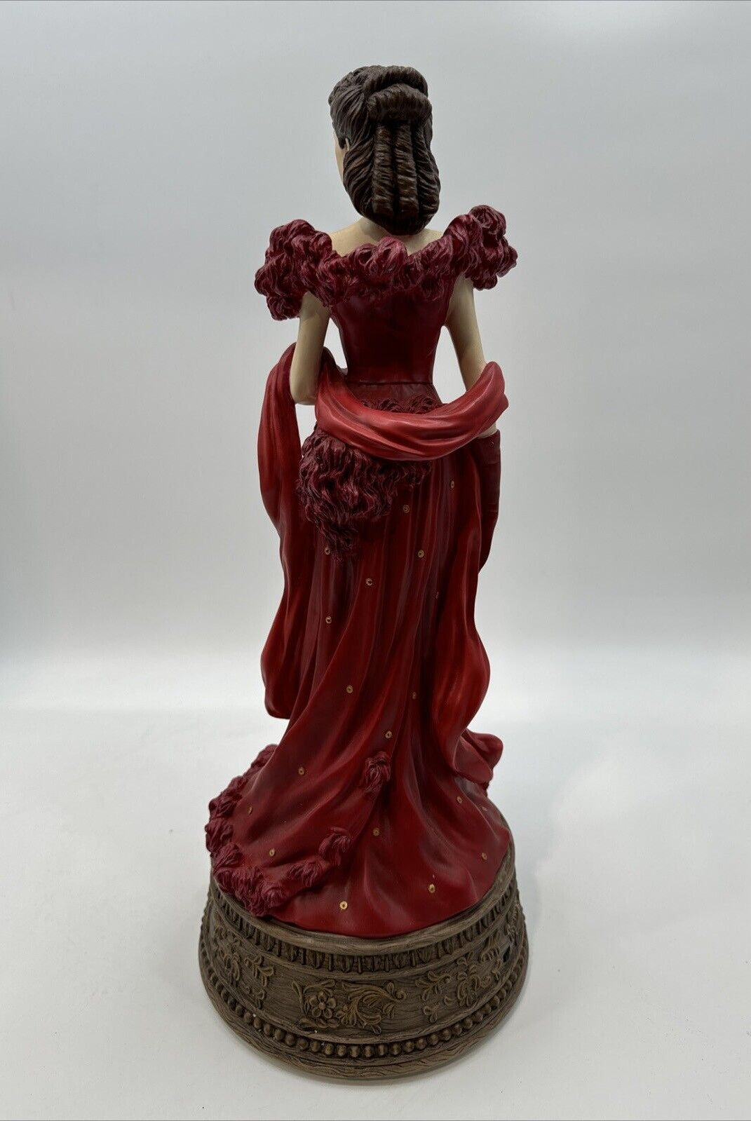 San Francisco Music Box Gone With The Wind 19” Scarlett Red DresS