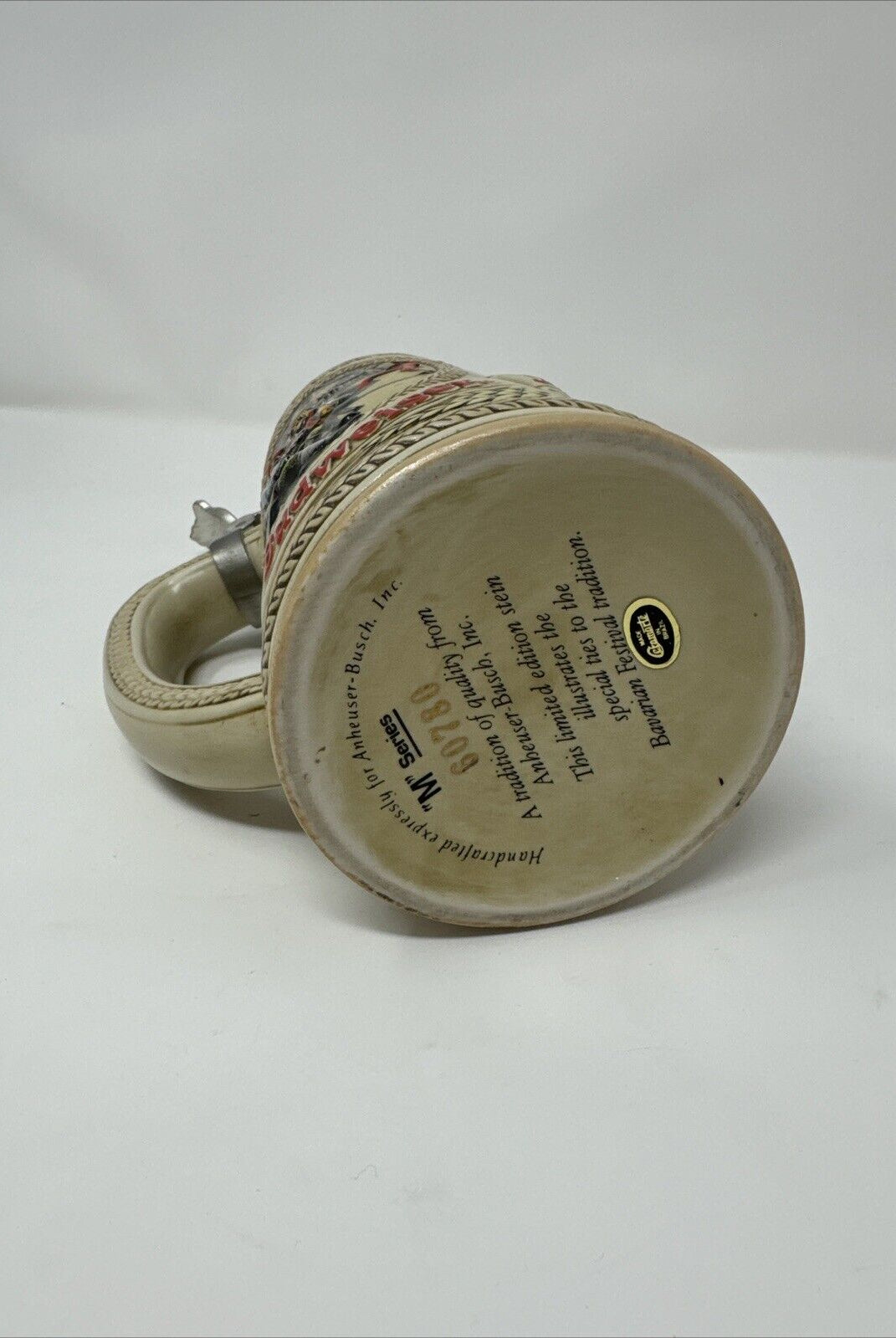 Anheuser Busch Budweiser Ceramarte "M" Series Limited Edition Stein # 60780