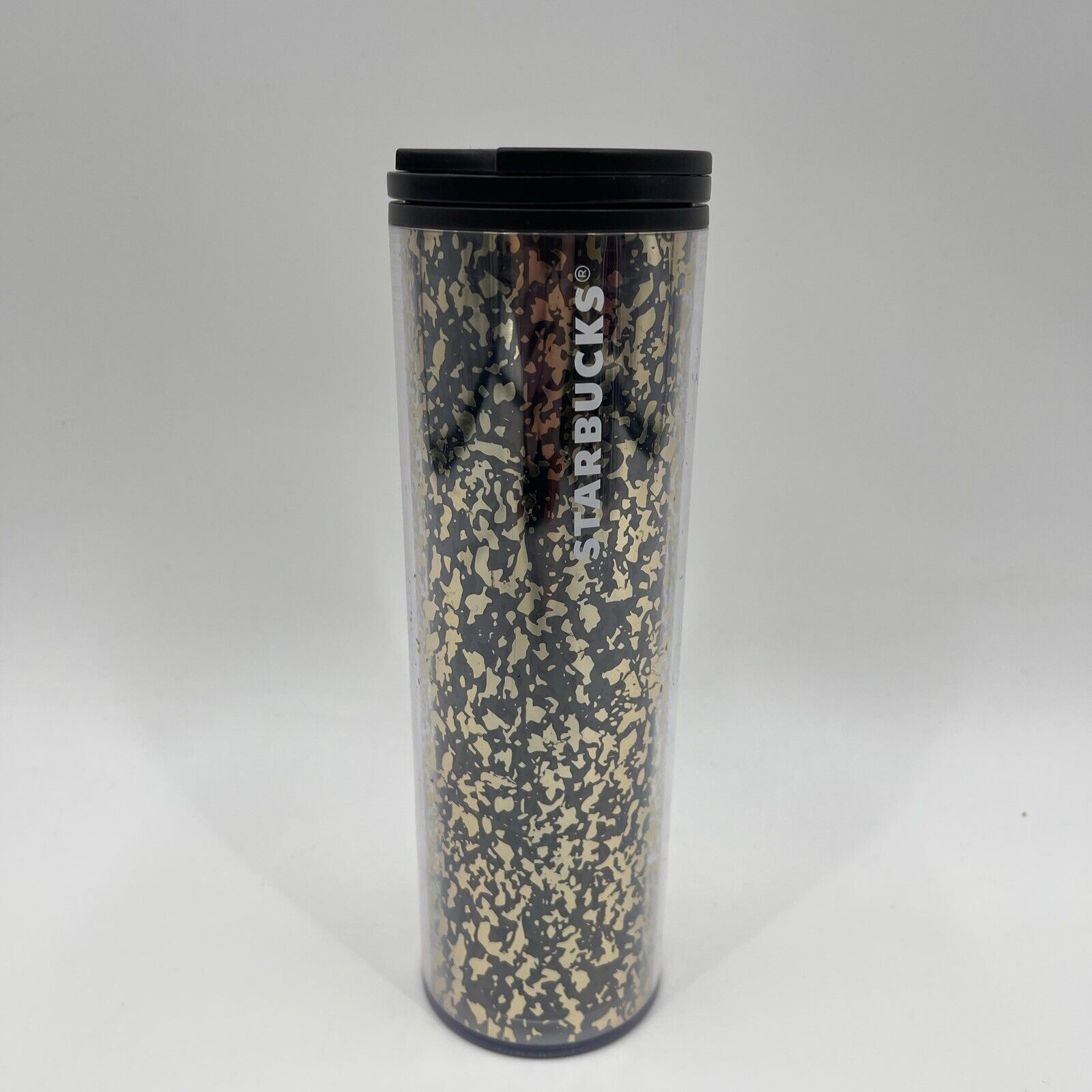 Starbucks Limited Edition 2019 Black Gold Foil Cup Tall Tumbler Narrow 16oz Lid