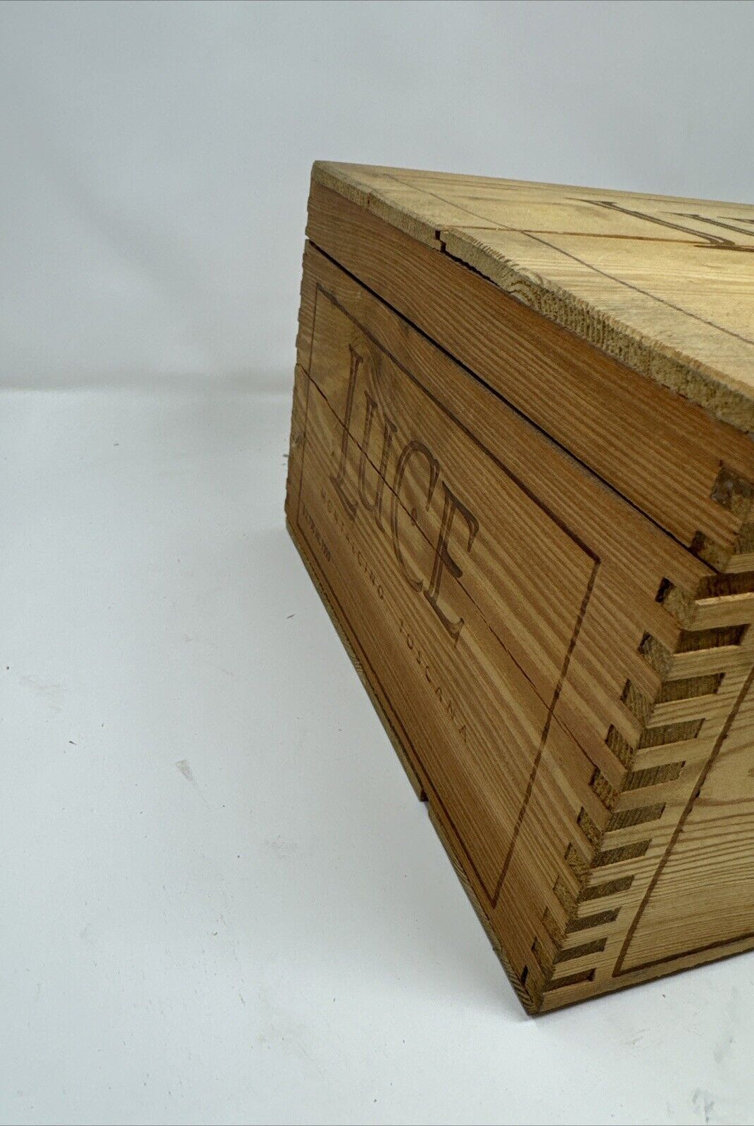 Luce Winery 6 Bottle Wooden Wine Box (Empty) Ships Fast