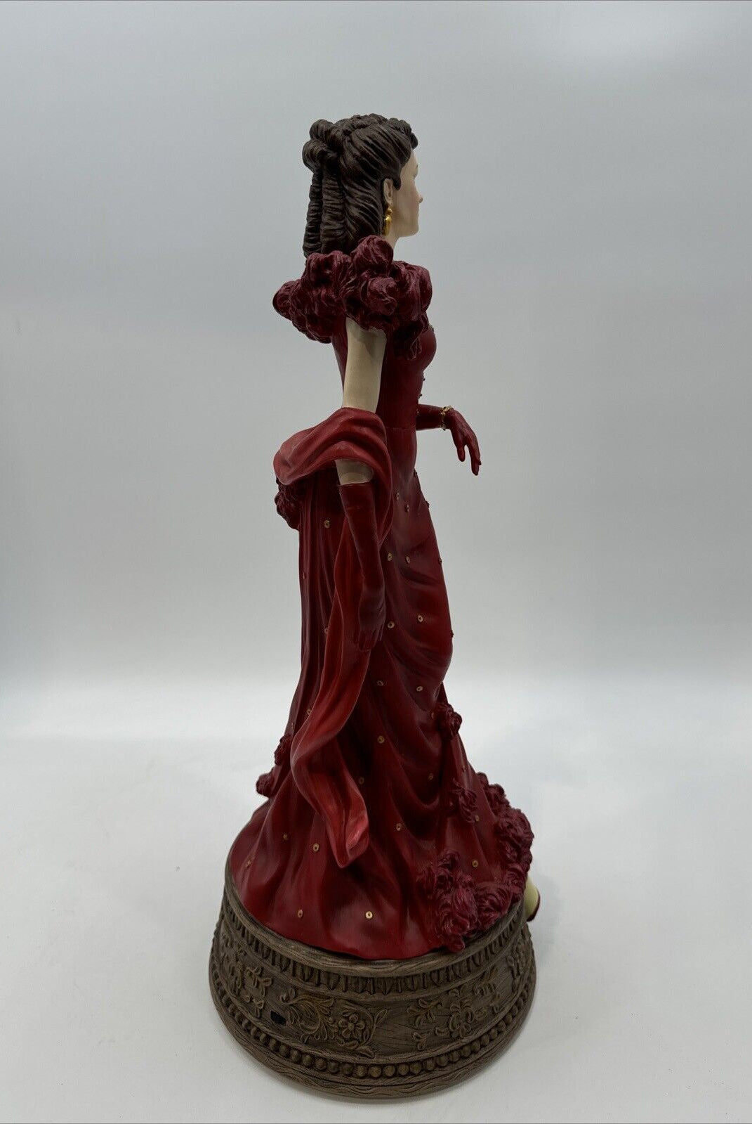 San Francisco Music Box Gone With The Wind 19” Scarlett Red DresS