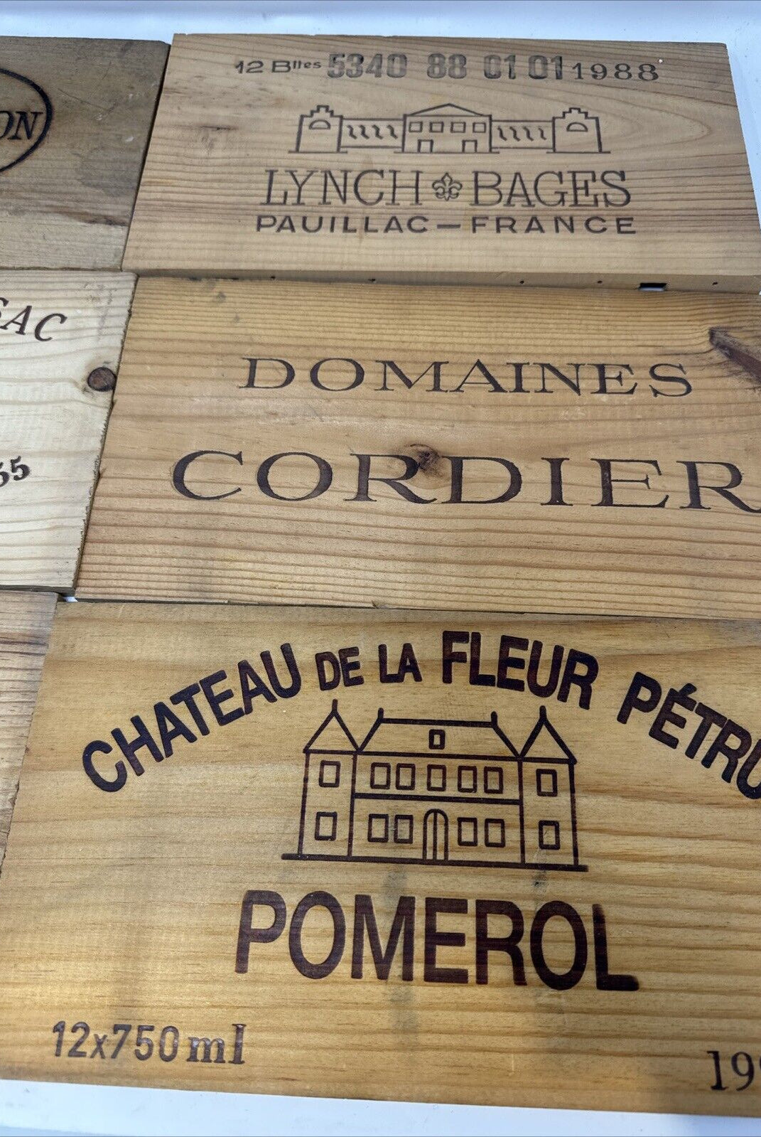 Lot Of 6 Vintage Wine Box Tops