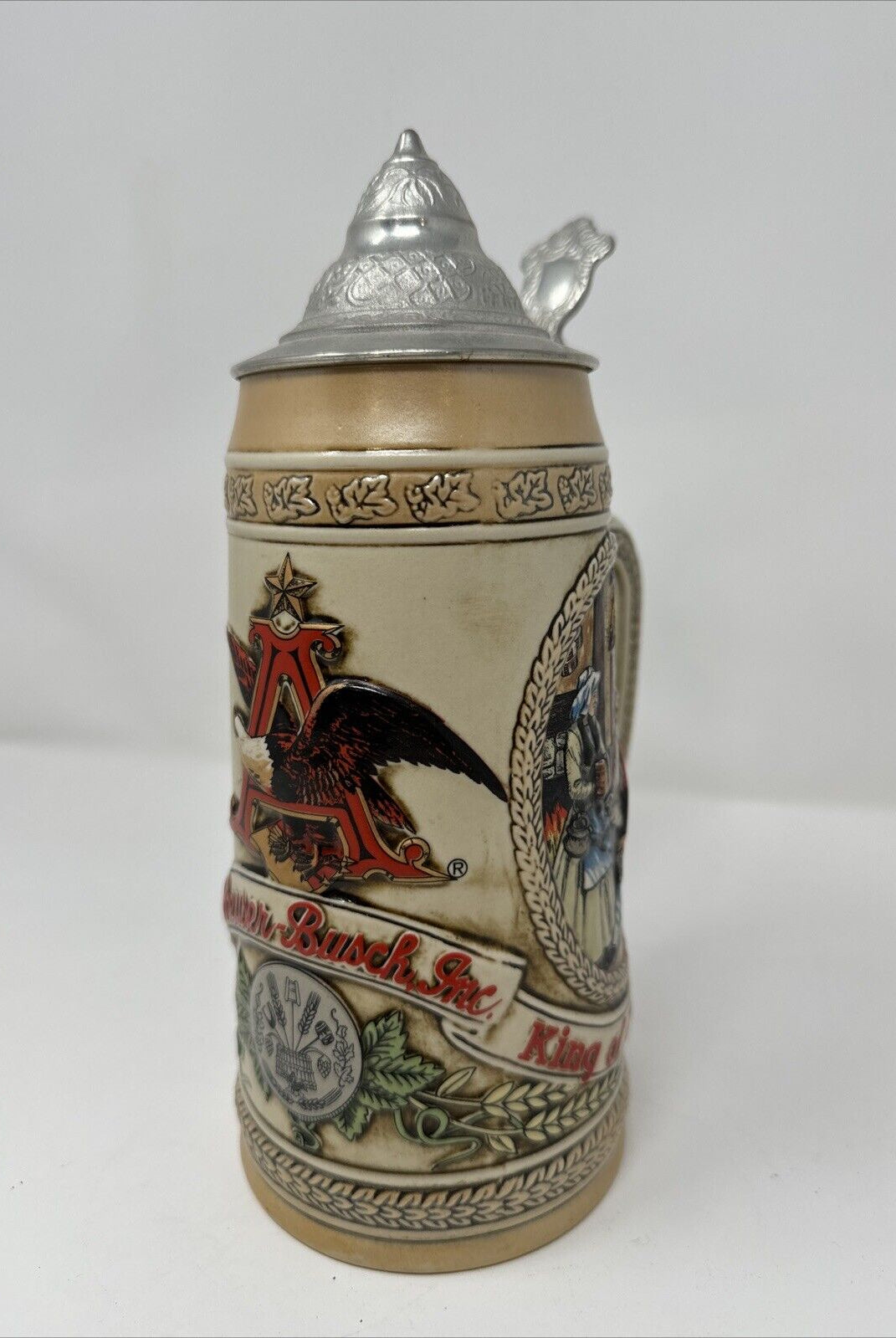 Anheuser-Busch J Series Limited Edition Ceramarte Budweiser Lidded Stein