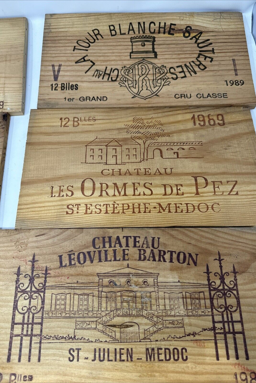 Lot Of 7 Wins Box Tops Vintage