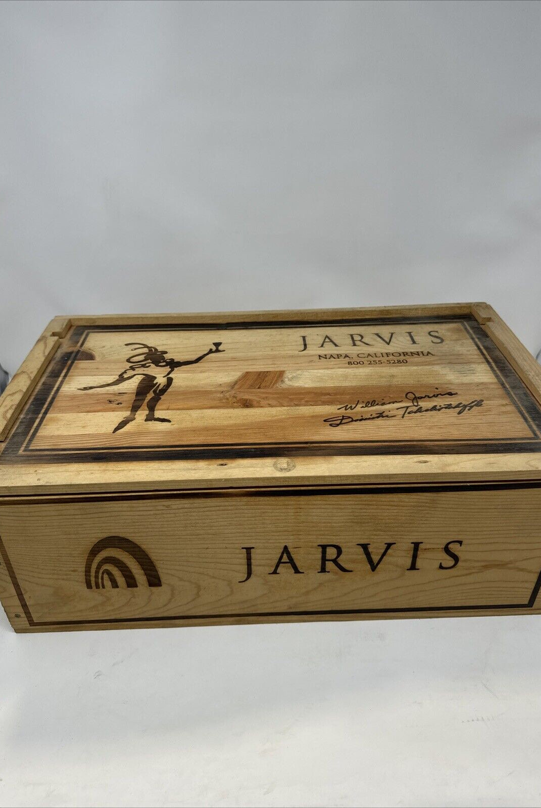 Jarvis Estate Winery 6 Bottle Wooden Wine Box (Empty) Ships Fast