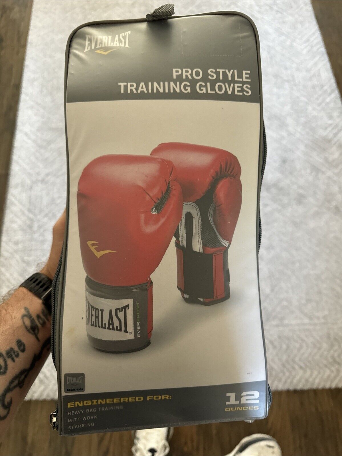 Everlast Pro Style Training Gloves Red 12 oz. Boxing Workout Gloves New In Pckg