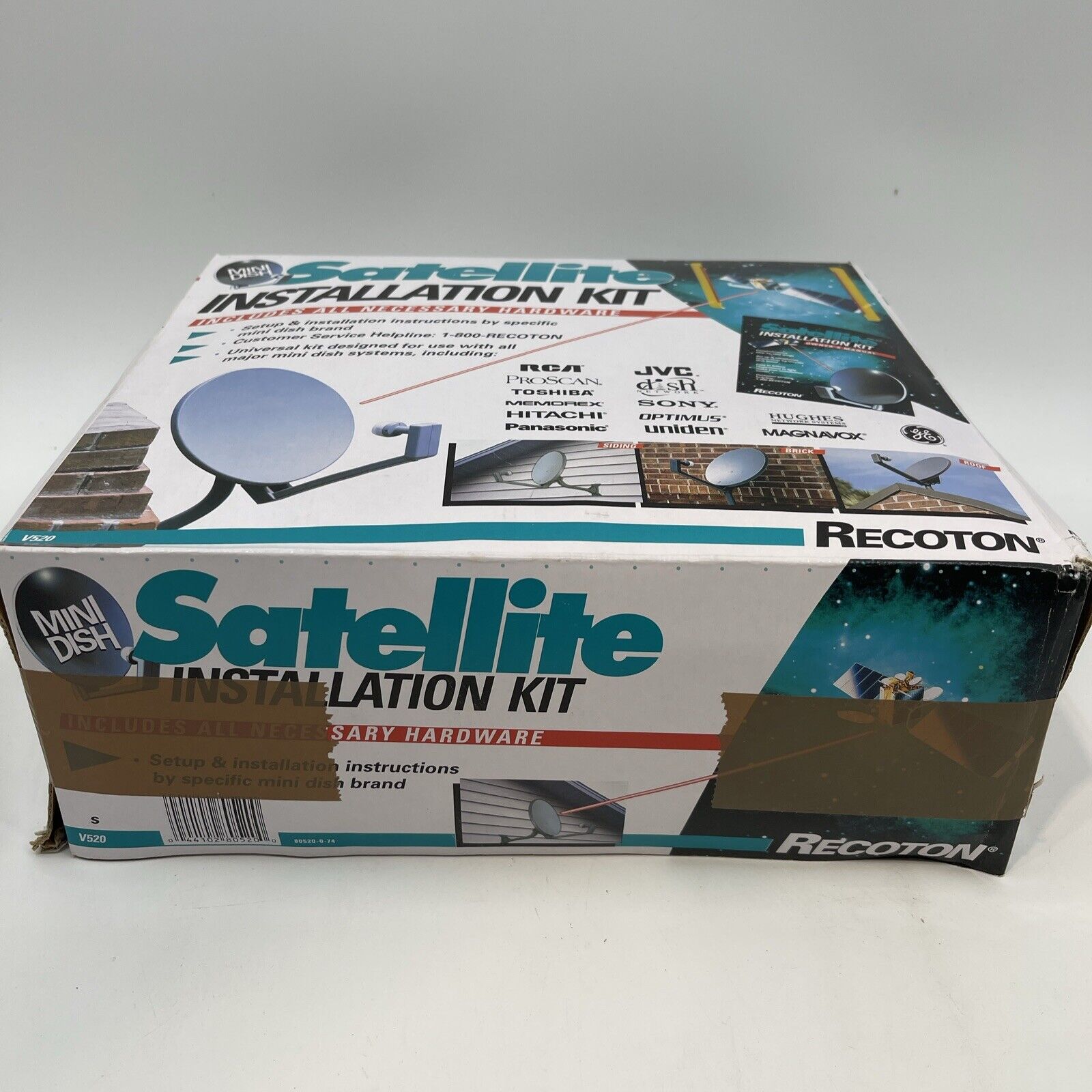 Mini Dish Satellite Dish Installation Kit Open Box