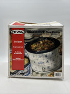 Vintage Rival Crock Pot 3120 2.5 QT Slow Cooker - Flower Pattern