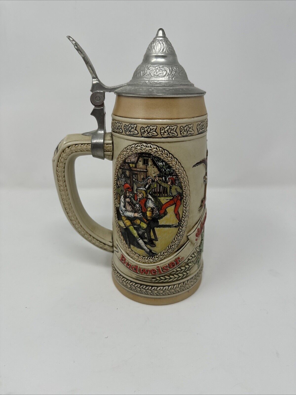 Ceramarte outlets Anheuser Busch Budweiser 2 Tankards Steins Natl Hist Landmark A #17235