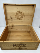 Luce Winery 6 Bottle Wooden Wine Box (Empty) Ships Fast