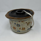 Vintage Rival Potpourri Crock Pot Model 3207 Floral Design Scent Warmer