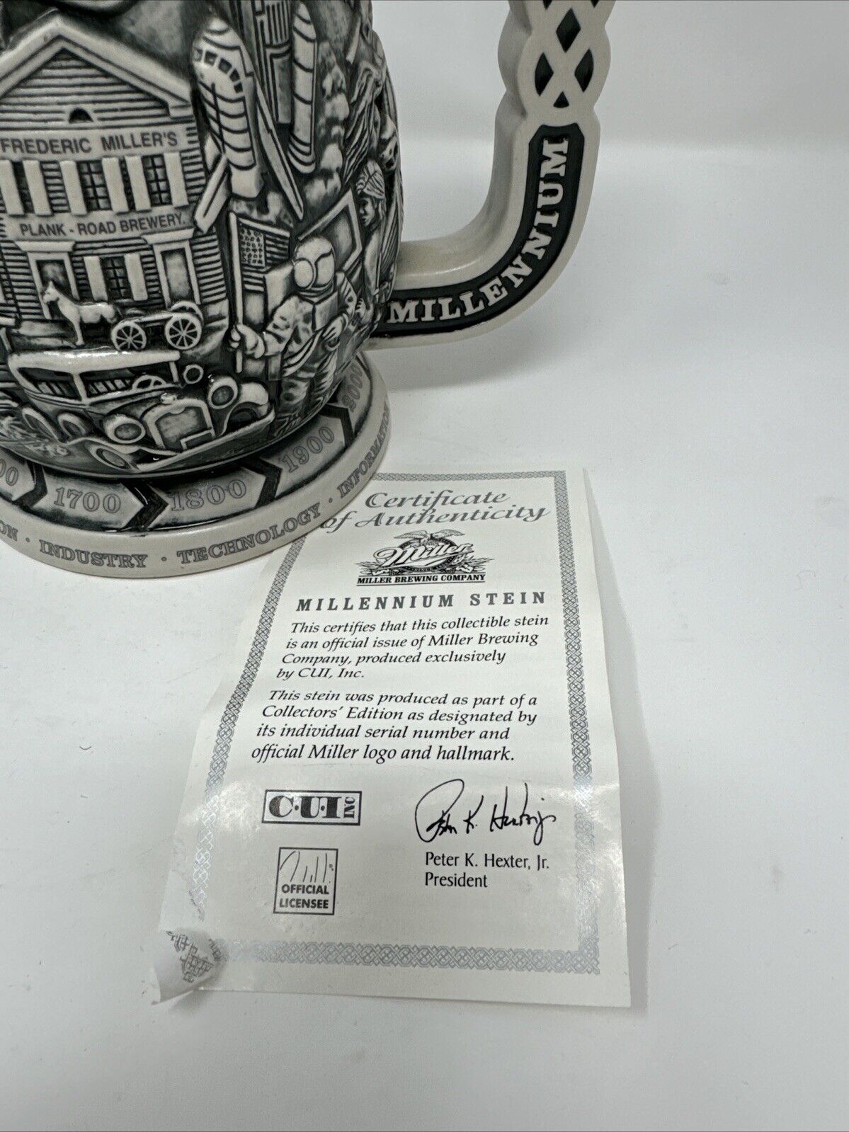 1999 Millenium 1000 Years of History Collector's Stein by Avon