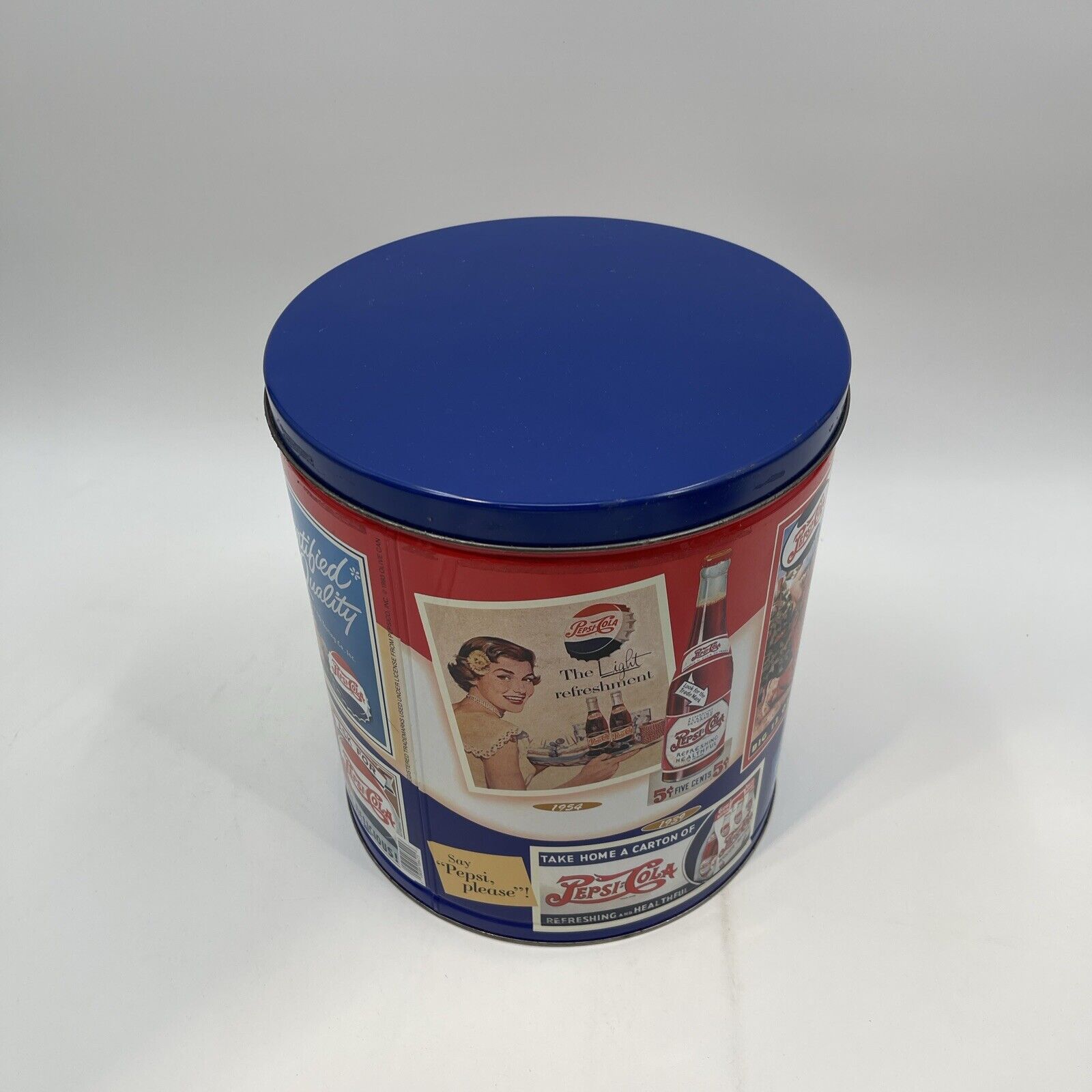 Vintage Pepsi Cola Popcorn Tin 1994 Houston Food Company Lot 3x Tins