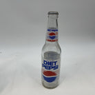 Vintage Clear Glass Long Neck Pepsi Bottle + Diet Pepsi Bottle  - 12 oz.