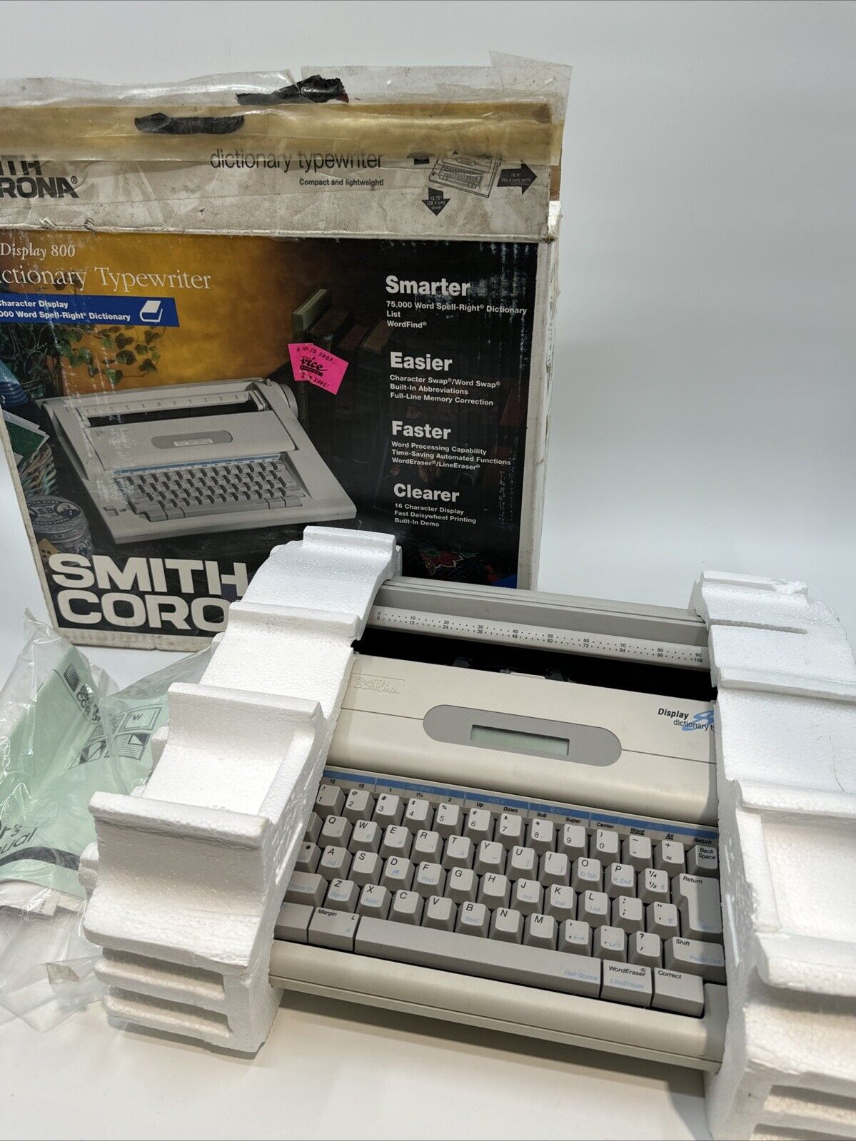 Smith Corona Display 800 Dictionary Typewriter With Box Manual Ribbon
