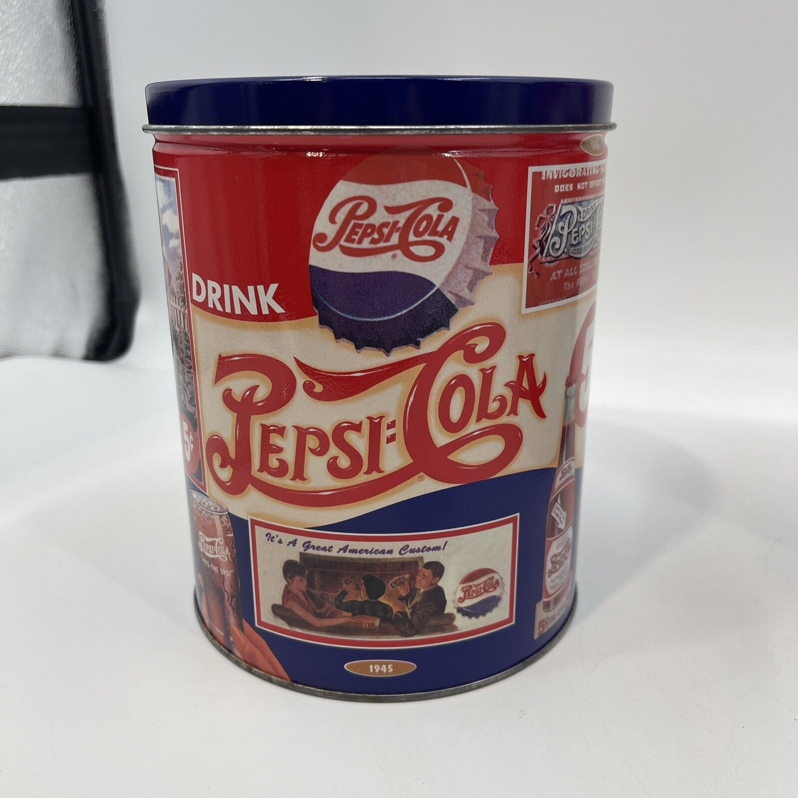 Vintage Pepsi Cola Popcorn Tin 1994 Houston Food Company Lot 3x Tins