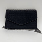 Steve Madden Spike Black Crossbody Clutch Bag Silver Chain Detachable Strap