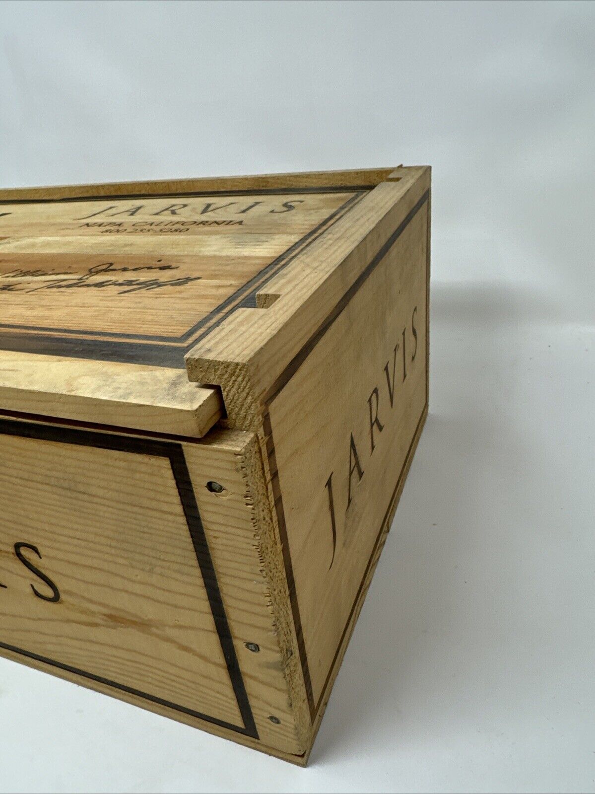 Jarvis Estate Winery 6 Bottle Wooden Wine Box (Empty) Ships Fast