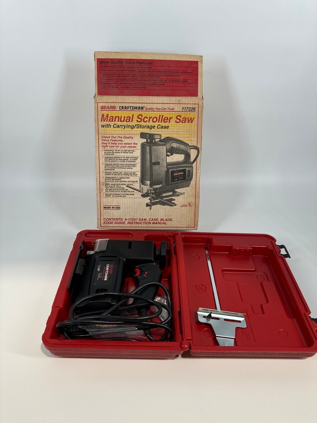 Vintage Sears Craftsman USA Auto Scroller Saw 120-V Model WITH BOX & Cord