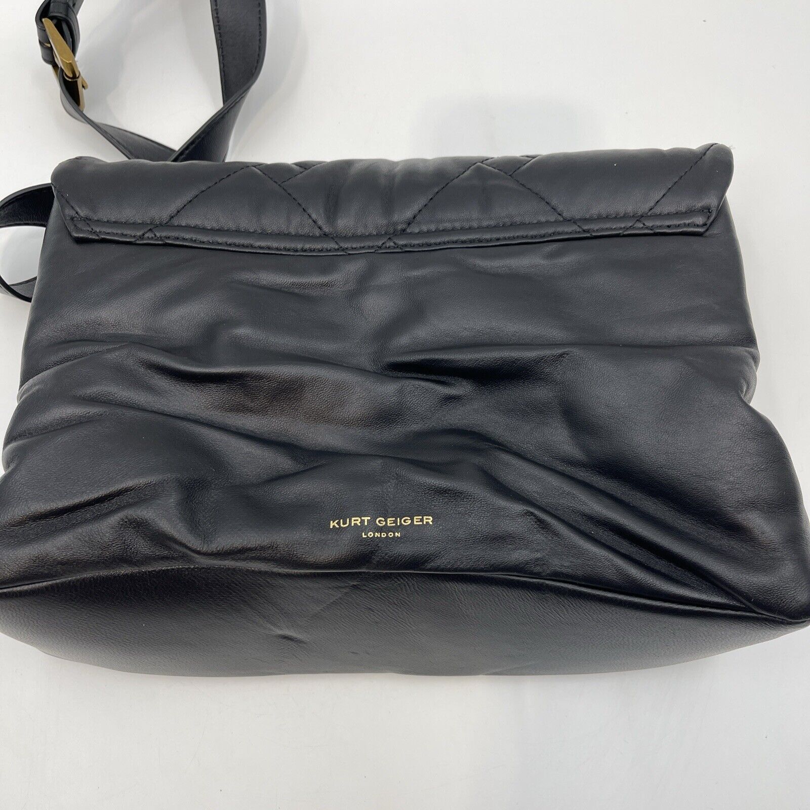 KURT GEIGER Leather Kensington Bag BLACK