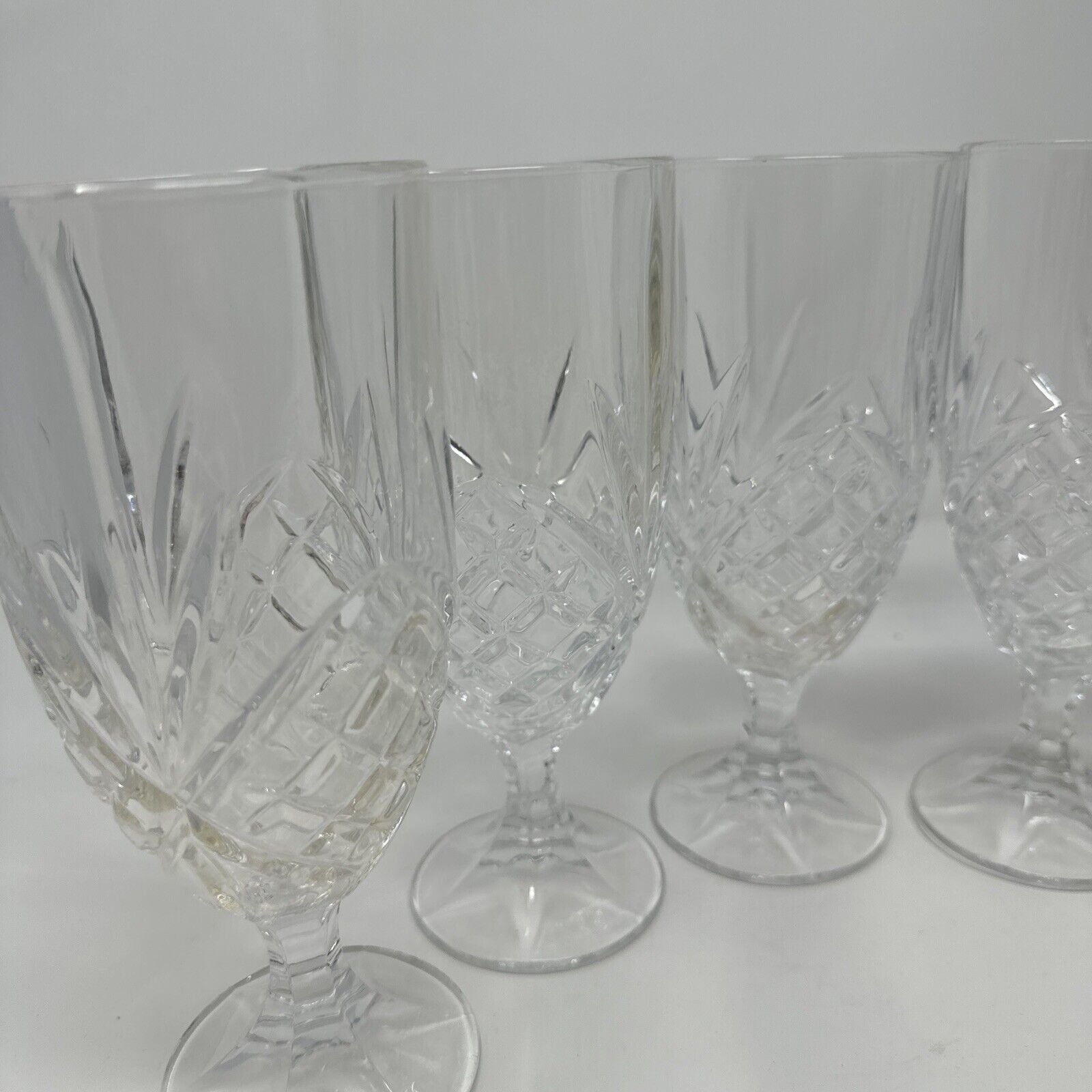 Set of 6 Godinger Shannon Dublin Crystal Iced Tea Glasses 14 oz. Goblets EUC