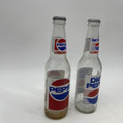 Vintage Clear Glass Long Neck Pepsi Bottle + Diet Pepsi Bottle  - 12 oz.