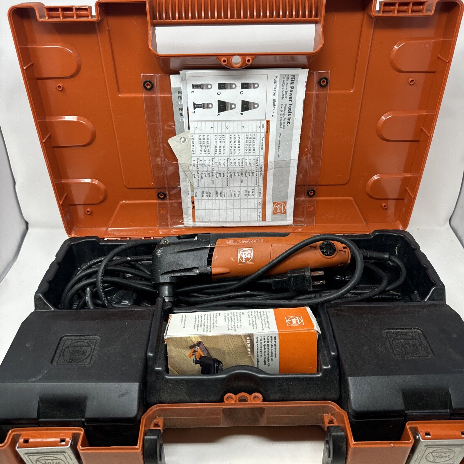 Fein MultiMaster Variable Speed Oscillating Multi-Tool W/Case & Access.