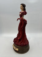 San Francisco Music Box Gone With The Wind 19” Scarlett Red DresS