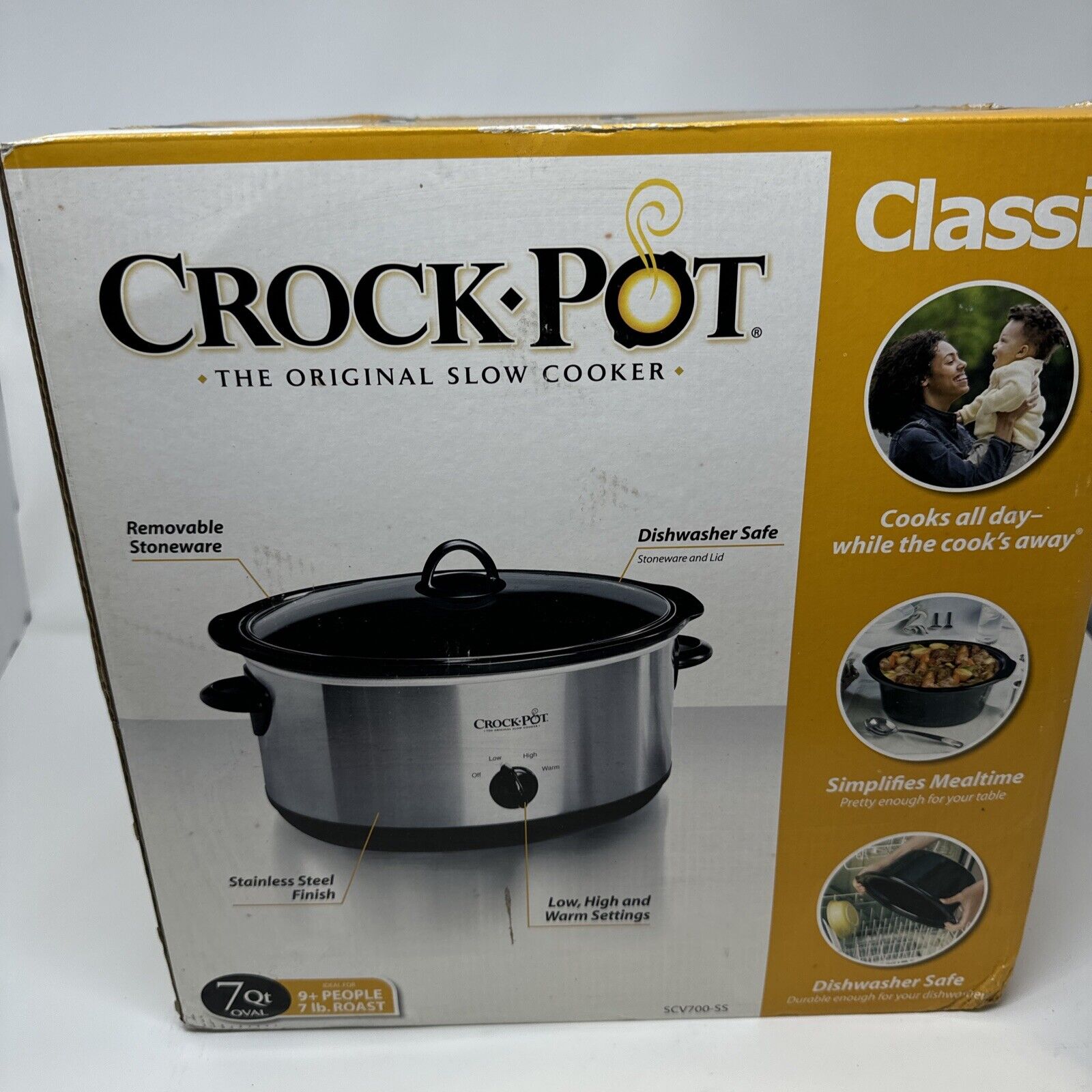 Crock-Pot 7qt Manual Slow Cooker - Silver SCV700-SS