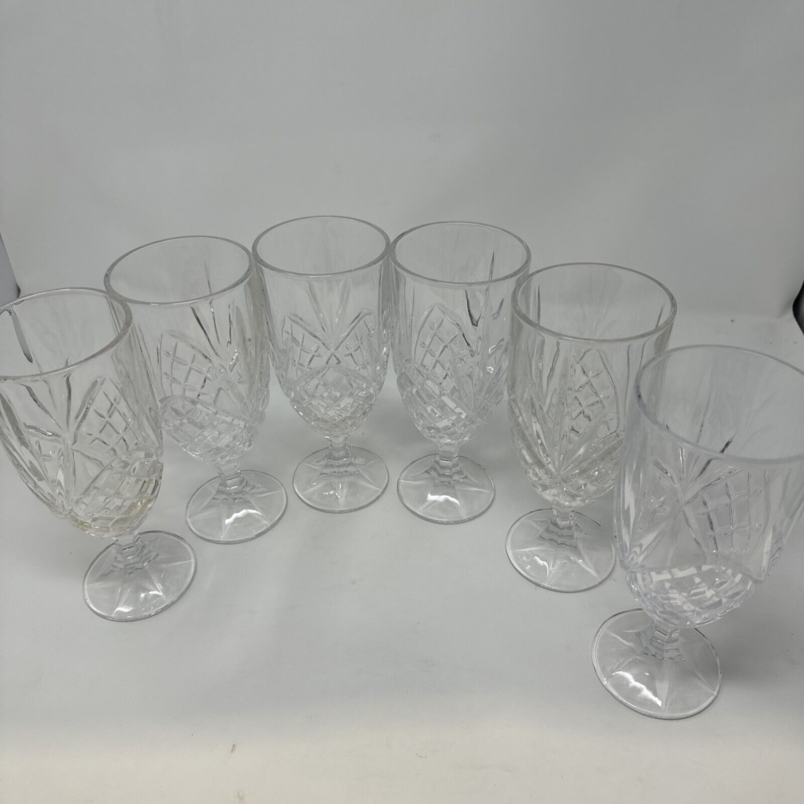 Set of 6 Godinger Shannon Dublin Crystal Iced Tea Glasses 14 oz. Goblets EUC