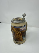 Budweiser Endangered Species Grizzly Bear Lidded Beer Stein 1992