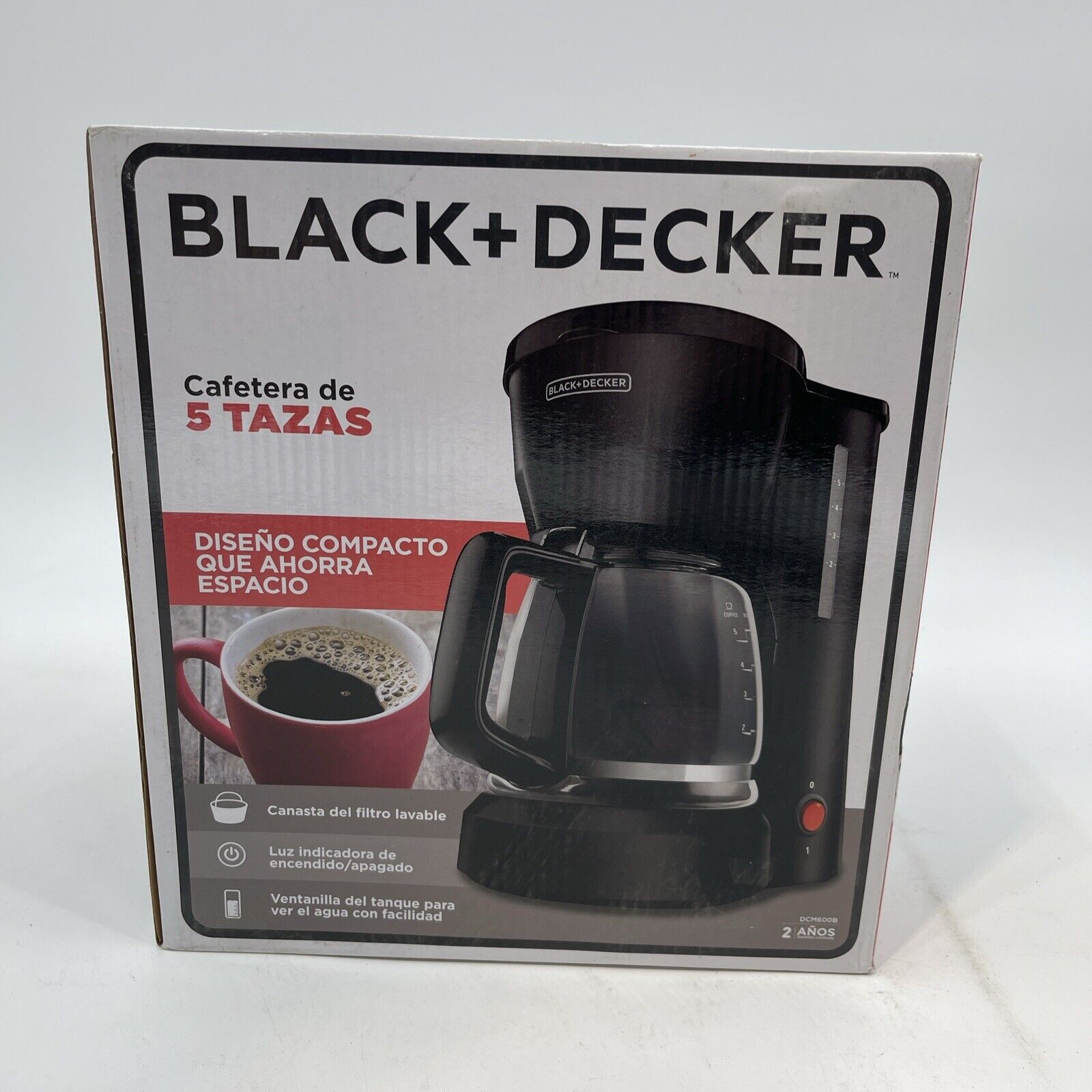 Black and Decker DCM600B 5 Cup Compact Coffee Maker NEW