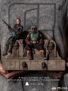 Boba Fett and Fennec Shand on Throne Deluxe 1/10 Scale Statue by Iron Studios