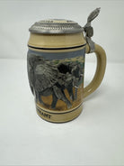 Budweiser 1990 Endangered Species African Elephant Lidded Stein