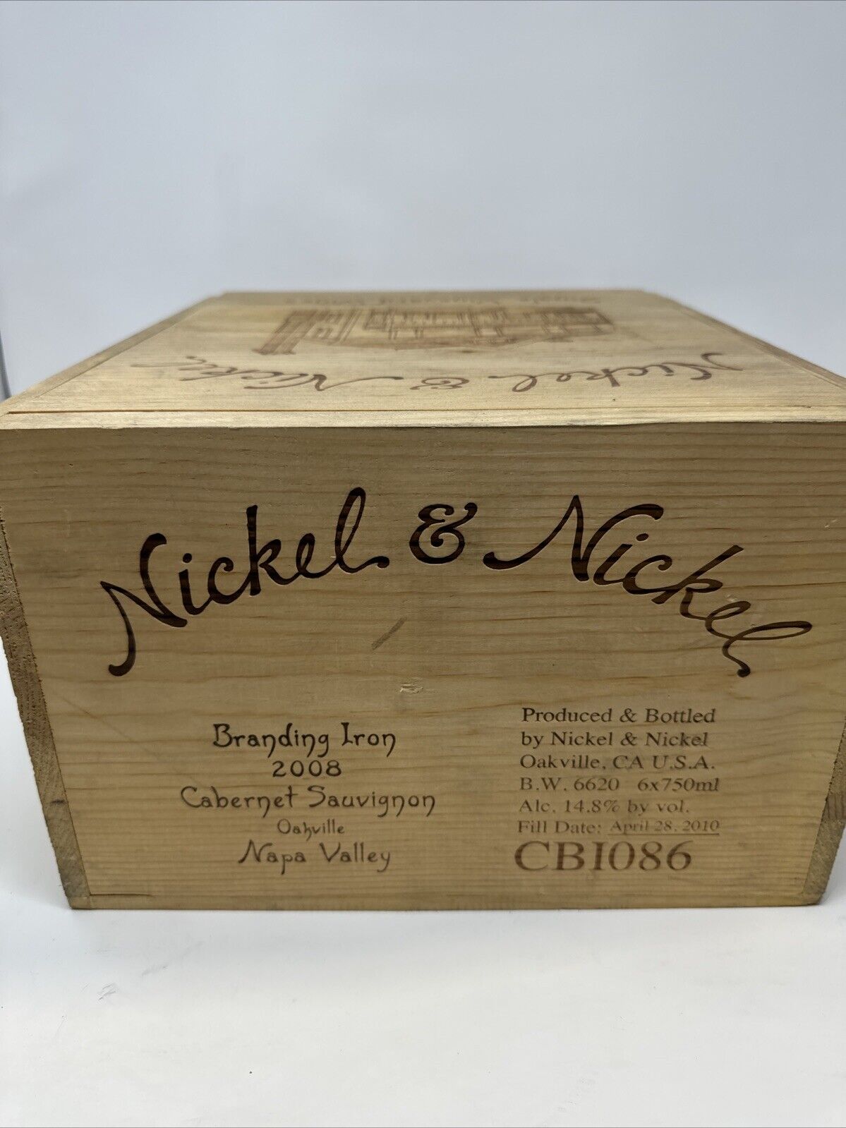 2008 NICKEL & NICKEL WOOD WINE BOX QUARRY VINEYARD CABERNET SAUVIGNON RUTHERFORD