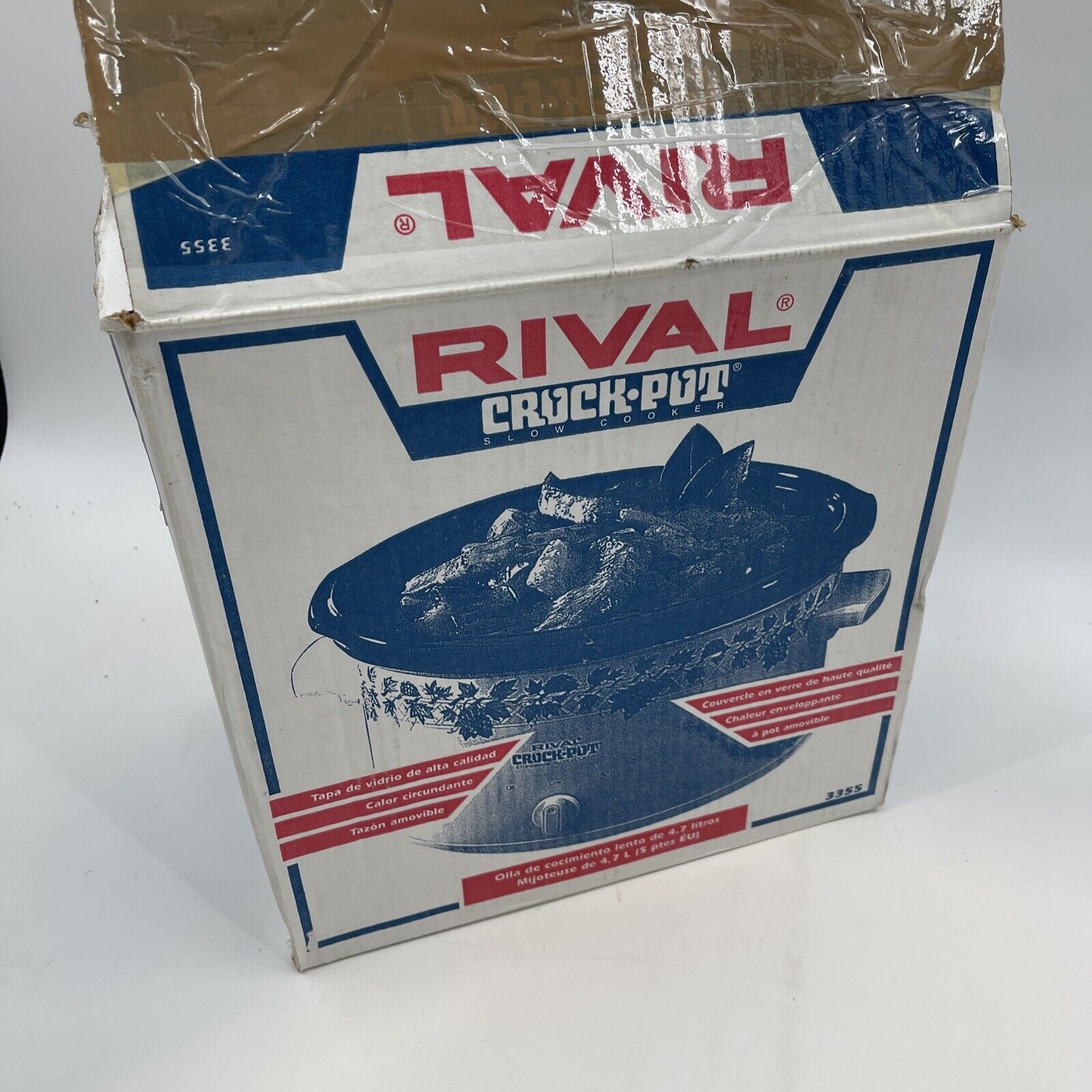 Vintage Rival 5 qt Crock Pot Model 3355 FO Open Box