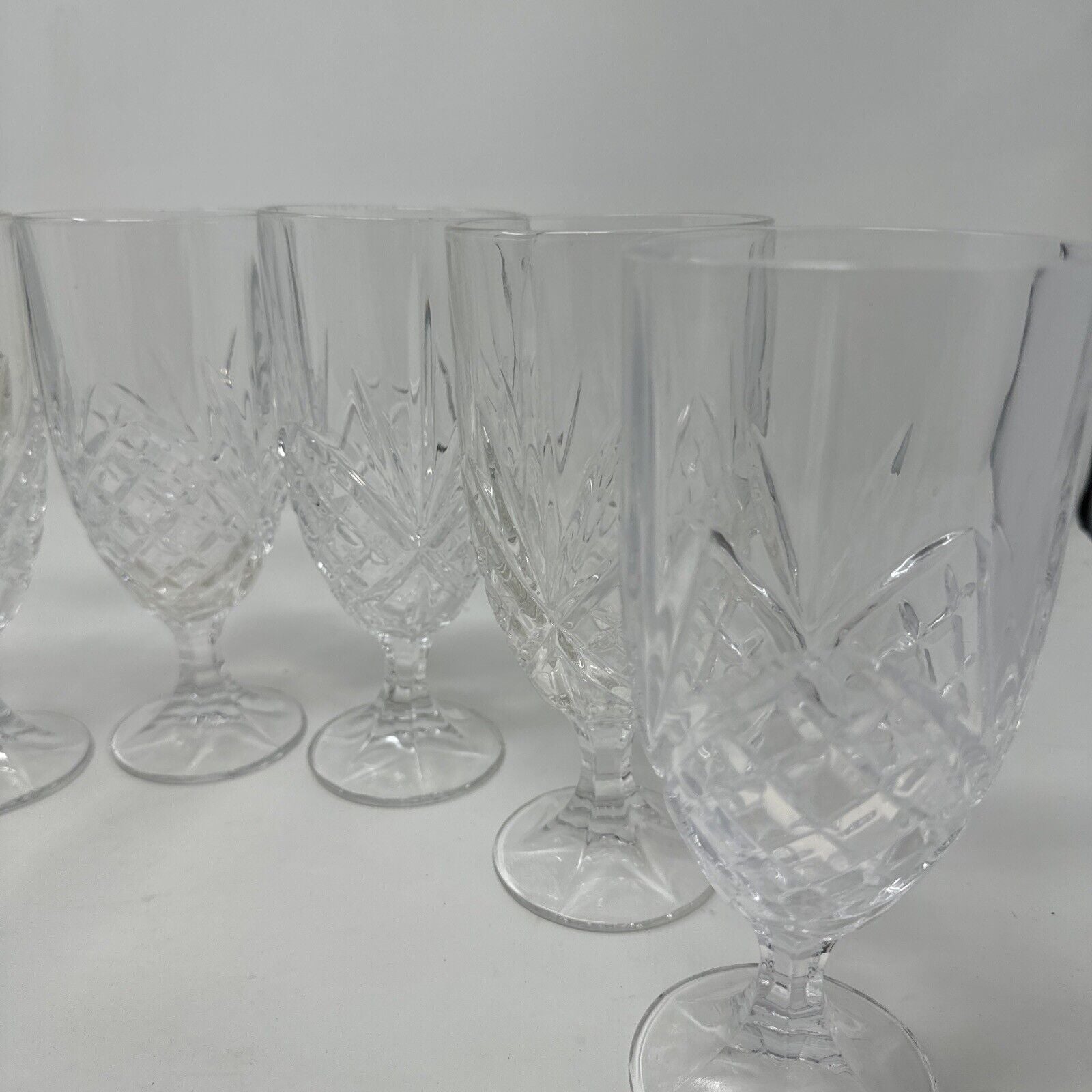 Set of 6 Godinger Shannon Dublin Crystal Iced Tea Glasses 14 oz. Goblets EUC